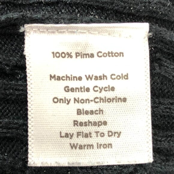 Talbots Black Swank Sweater Tank Top Pima Cotton Size Medium - Picture 6 of 6